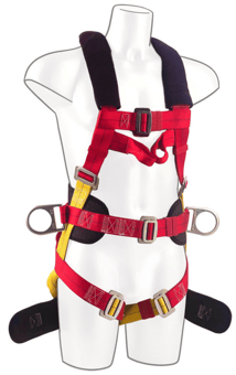 Picture of Portwest - 3 Point Comfort Plus Harness - Red - Nylon Webbing - CE Certified - [PW-FP18RER]