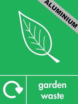 picture of Recycling Signs - Garden Waste - 300 X 400Hmm - Aluminium - [AS-WR57-ALU]