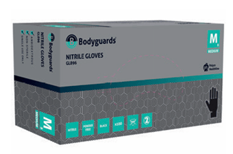 picture of Bodyguards GL896 Nitrile Powder Free Disposable Glove Black - Box of 100 - BM-GL896