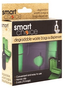 picture of Smart Choice Degradable Dog Poop Bags & Dispenser 5 Pack - [PD-SC142]