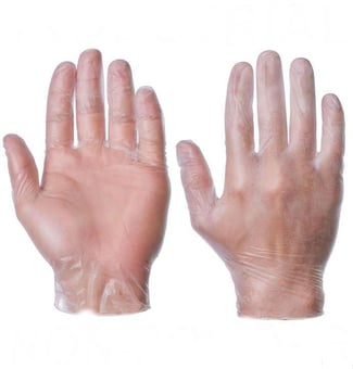 Picture of Supertouch Industrial Powderfree Vinyl Clear Gloves - Box of 50 Pairs - ST-11201