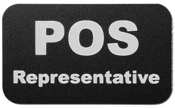 Picture of POS Representative Insert Card for Professional Armbands - White Writing Black Background - [IH-AB-POSRBLK] - (HP)