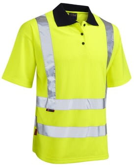 picture of Croyde - Yellow Hi-Vis Comfort Polo Shirt - LE-P01-Y