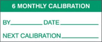 Picture of Quality Labels - 6 Monthly Calibration - 51 x 22mm (500 per Roll) - [AS-QC29]