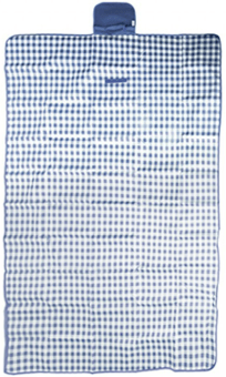 picture of Summit Oxford Picnic Blanket Gingham Navy Blue 145cm x 80cm - [PI-710052]