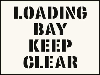 Picture of Loading Bay Keep Clear Stencil (190 x 300mm)  - SCXO-CI-9532