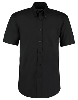 picture of Kustom Kit Mens Short Sleeve Premium Oxford Shirt - Black - BT-KK109-BLK
