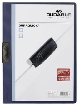 Picture of Durable - Duraquick 20 Clip Folder - A4 - Dark Blue - Pack of 20 - [DL-227007]