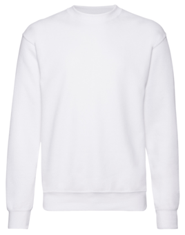 Picture of Fruit Of The Loom Adult Set-in Sleeve Sweatshirt - White - BT-62202-WHITE