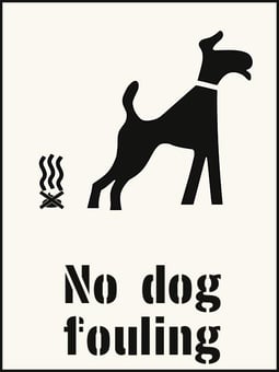 Picture of No dog fouling Stencil - 190 x 300mm - SCXO-CI-9581