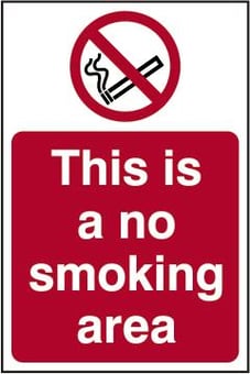 picture of Spectrum This Is A No Smoking Area – RPVC 400 x 600mm - SCXO-CI-11819