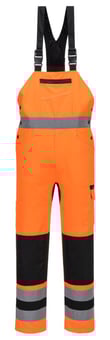 picture of Portwest CD852 - WX2 Eco Hi-Vis Bib & Brace - Orange/Black - PW-CD852OBR