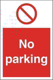 picture of No Parking Sign LARGE - 400 x 600Hmm - Rigid Plastic - [AS-PR68-RP]