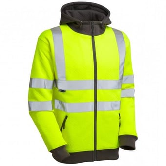 picture of Saunton - Yellow Full Zip Hooded Sweatshirt - LE-SS02-Y