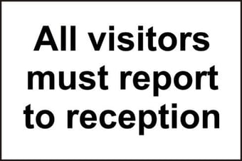 picture of Spectrum All Visitors Must Report To Reception – RPVC 300 x200mm - SCXO-CI-14507