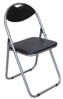 Picture of Heavy Duty Black Padded Folding Chair - Maximum Weight 90Kg - [AF-5060101920206]