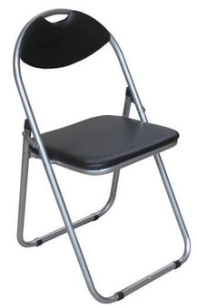 picture of Heavy Duty Black Padded Folding Chair - Maximum Weight 90Kg - [AF-5060101920206] - (DISC-W)