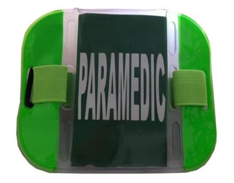 picture of Paramedics Printed Armband - Single - Adjustable Self-Matching Colour Elasticated Strap For Comfortable and Secure Wearing - [IH-HVWAB164(PARA)] - (MP)