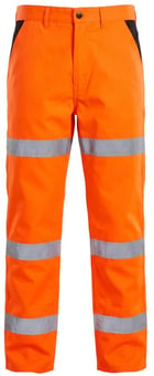 picture of Orange Hi Vis Polycotton Work Trousers - Regular Leg - ABT-PHR-30