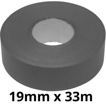 picture of Grey PVC Electrical Tape - 19mm x 33 meters - Sold Per Roll - [EM-GREY-33]