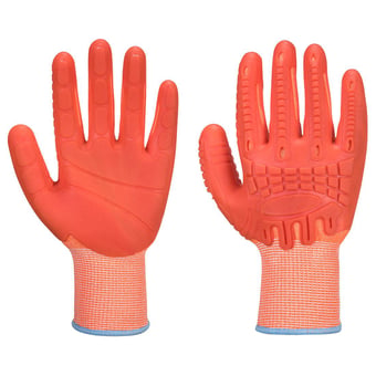 picture of Portwest A728 Supergrip Impact HR Cut D Orange Gloves - Pair - [PW-A728ORR]