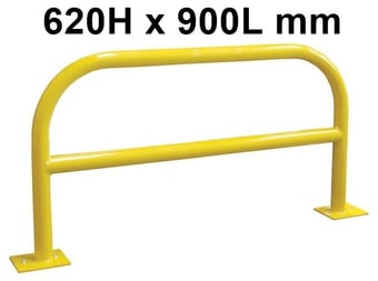 picture of QMP Pallet Racking Protection Barrier - 620H x 900L mm - [QM-RBMODBX900YX]