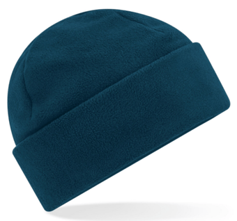 Picture of Beechfield Recycled Fleece Cuffed Beanie - Anti-pill Finish - Petrol - [BT-B243R-PTL]