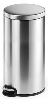 picture of Durable - Pedal Bin Stainless Steel Round - 30 Litre - Silver - [DL-340323]