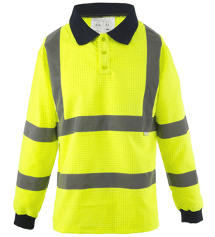 picture of Yellow Flame Retardant Anti-Static Polo - Breathable - BI-126 - (DISC-W)