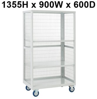 picture of QMP Boxwell Trolley Without Doors - Light Grey - Steel - 1355H x 900W x 600D - [QM-XW139060MLXX] - (LP)