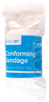 Picture of Blue Dot Conforming Bandage 5cm x 4.5m - Pack of 10 - [CM-30BDC005]