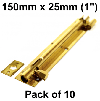 picture of PB Wide Necked Barrel Bolt - 150mm x 25mm (1") - Pack of 10 - [CI-DB65L]