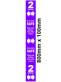 Picture of PVC LAM Floor Distance Marker - Purple - 800 x 100mm - [CI-STP173] - (DISC-X)