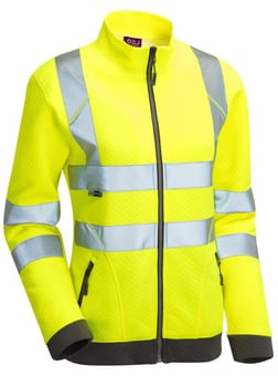 picture of Hollicombe - Hi-Vis Yellow Women's Zipped Sweatshirt - LE-SSL03-Y