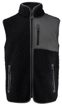 picture of James Harvest Kingsley Sherpa Fleece Vest - Black - BT-HAR2111501-H900
