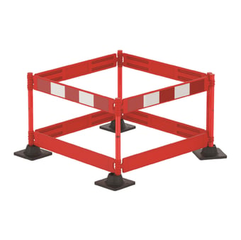 Picture of JSP - Champion Plus Folding Barrier System - Red - 1.5 metres - [JS-KCC053-200-600]