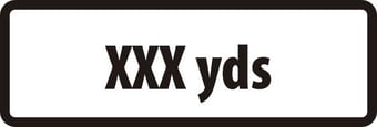 Picture of Supplementary Plate ‘xxx yds’ - ZIN (870 x 300mm) - [SCXO-CI-14742]