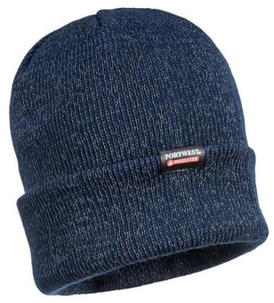 picture of Portwest - B026 - Reflective Knit Cap, Insulatex Lined - Navy Blue - [PW-B026NAR]