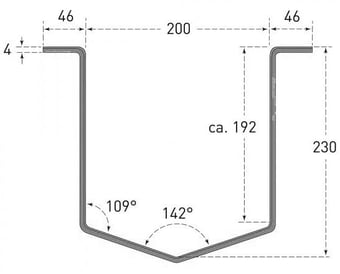 picture of TRAFFIC-LINE Wall Mounted Cable/Hose Protector - Outdoor Use - 300 x 292 x 230mm - Hot Dip Galvanised Finish - [MV-200.26.403]