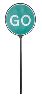 picture of Sineway Stop/Go Lollipop Plastic Pole & Plastic Sign - [TNN-TN-SGPL]