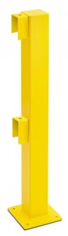 picture of BLACK BULL HD Impact Protection Railing System - End Post 1,000mmH - Indoor Use - Powder Coated - Yellow - [MV-194.14.244]