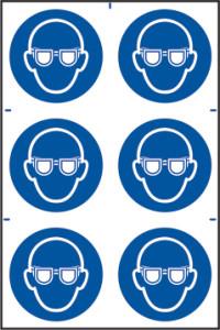picture of Spectrum Eye protection symbols – PVC 200 x 300mm - SCXO-CI-0027