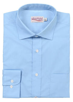 picture of Absolute Apparel Mens Light Blue Poplin Shirt Long Sleeved - AP-AA301-LHBL