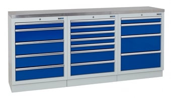 picture of BiGDUG 2041mm Wide Workbench - 5 Drawer Cabinet - 7 Drawer Cabinet - 4 Drawer Cabinet - Stainless - [BDU-TGC453GBS] - (LP)