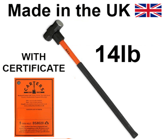 picture of Shocksafe 14lb Sledge Hammer - BS8020:2012 Insulated - [CA-14DFFGINS]