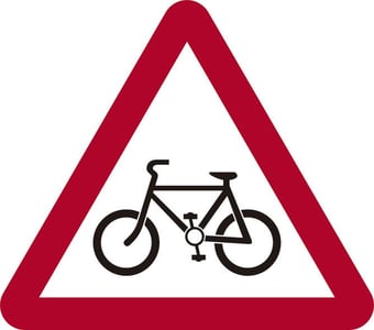 picture of Spectrum 600mm Tri. Dibond ‘Cycle Route Ahead’ Road Sign - With Channel – [SCXO-CI-14718]