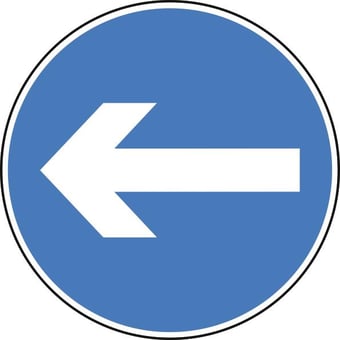 Picture of Spectrum 600mm Dia. Dibond ‘Horizontal Arrow’ Road Sign - With Channel - [SCXO-CI-13060]