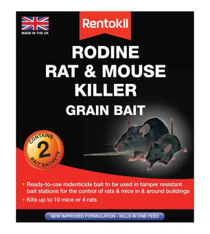 Picture of Rentokil Rodine Rat & Mouse Killer Grain Bait - 2 Sachet - [RH-PSMR11]