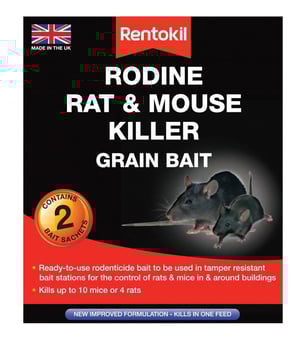 Picture of Rentokil Rodine Rat & Mouse Killer Grain Bait - 2 Sachet - [RH-PSMR11]