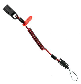 picture of Gripps Coil E-Tether With Poly Clamp - Non-Conductive - 0.5kg - [GPS-H01065]